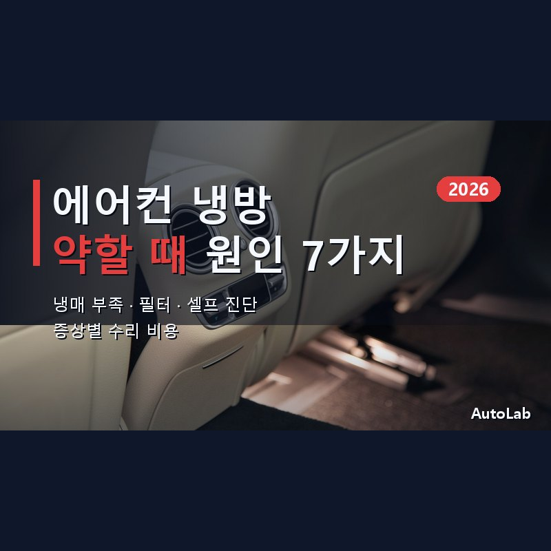 여름철 자동차 에어컨 냉방 약할 때 원인 7가지·셀프 진단·수리 비용 2026