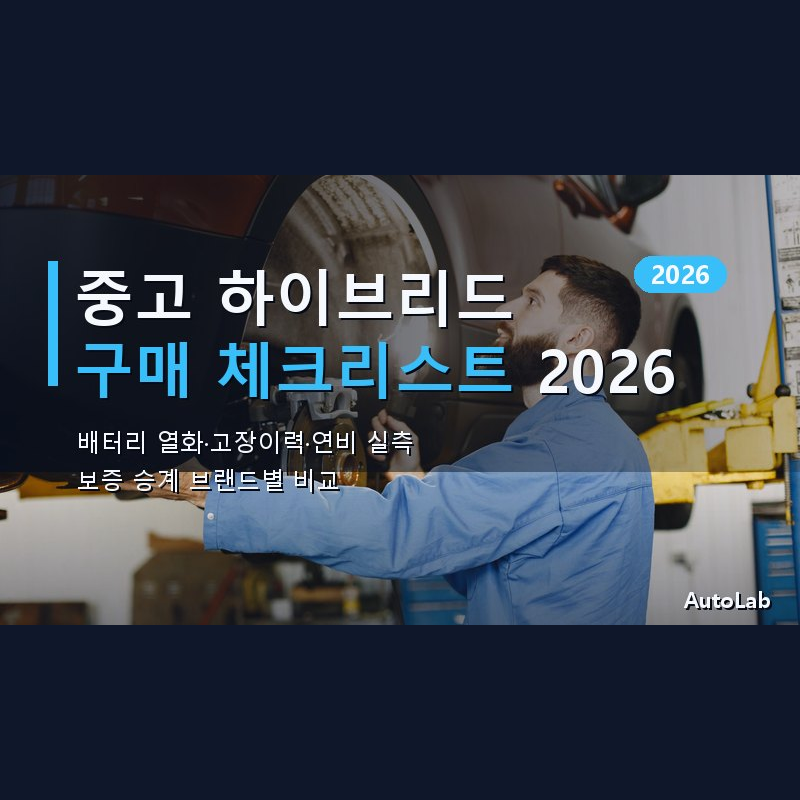 중고 하이브리드차 구매 전 체크리스트 2026 — 배터리 열화·고장이력·연비 실측·보증 승계까지