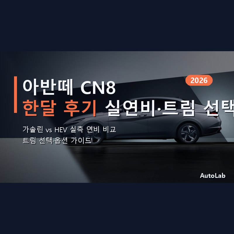 디 올 뉴 아반떼 CN8 실구매 한달 후기 — 실연비·트림 선택·장단점 총정리 [2026 8월]
