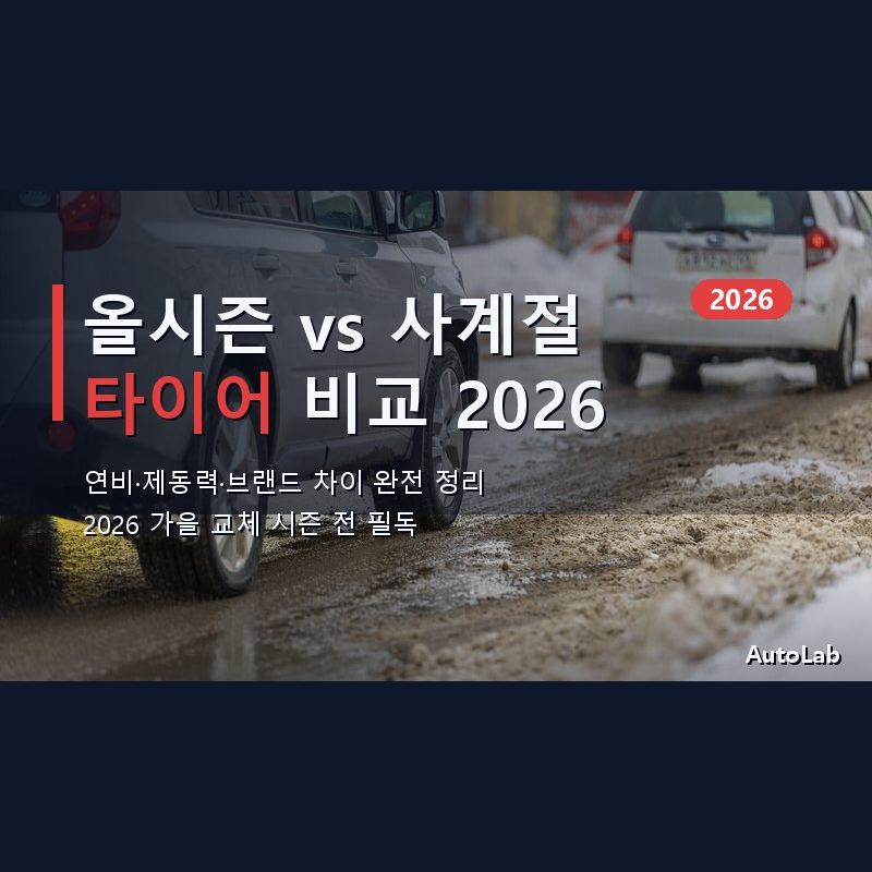 올시즌 타이어 vs 사계절 타이어 2026 — 연비·제동력 차이와 가을 교체 브랜드 추천